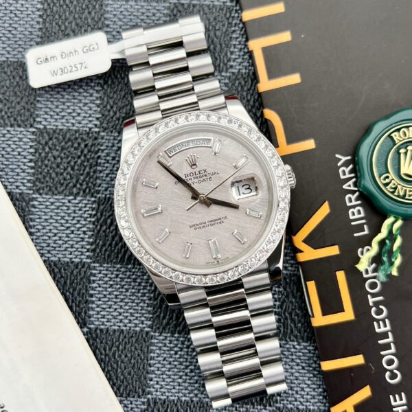 Rolex Day-Date Meteorite Moissanite Diamonds Bezel GM Factory 40mm (9)