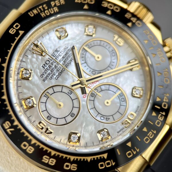 Rolex Daytona Replica Watches Gold Wrapped Mother Of Pearl Natural 40mm (7)