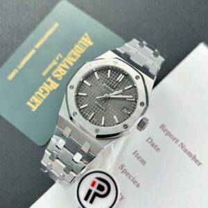 Audemars Piguet Replica Watches Royal Oak Grey Dial 15450ST IP Factory 37mm (2)