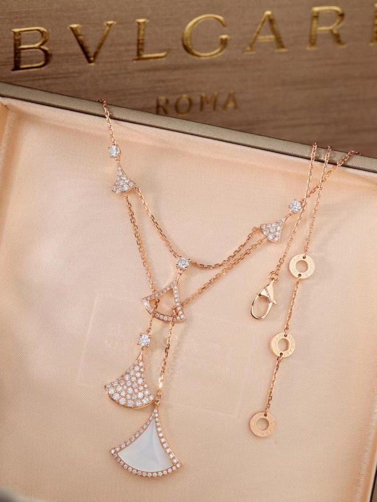 Bvlgari Divas Dream Necklace Custom Diamond Rose Gold 18k (2)