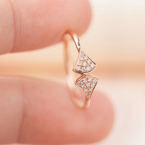 Bvlgari Women’s Rings Custom Natural Diamond Rose Gold 18k (2)