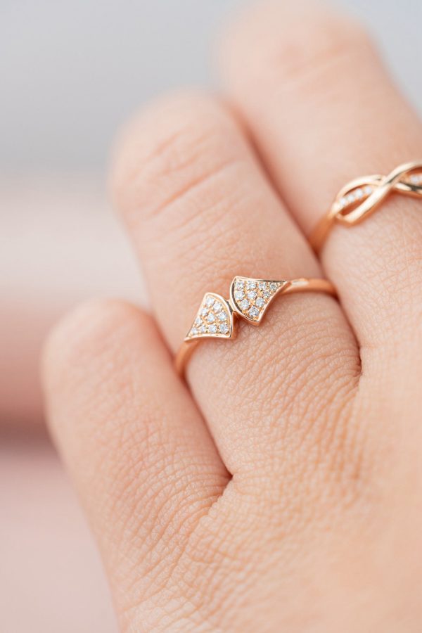 Bvlgari Women’s Rings Custom Natural Diamond Rose Gold 18k (2)