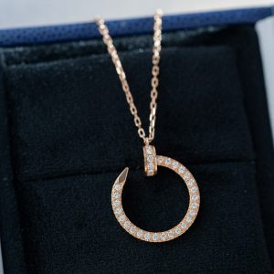 Cartier Necklace Custom Natural Diamond Rose Gold 18k (2)