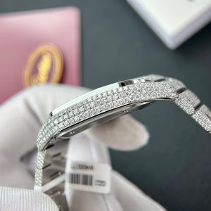 Cartier Santos Iced Out Moissanite Replica Watches BV Factory (11)