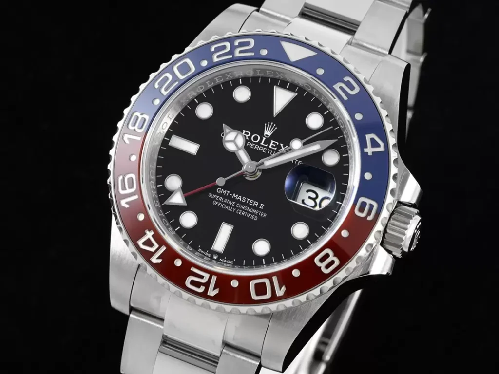 Comparing Rolex GMT Master II Pepsi Replica Watch and Real (1)