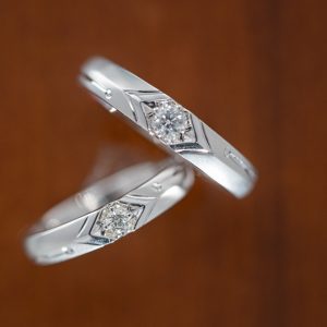 Couple Rings Custom Natural Diamonds White Gold 18k (2)