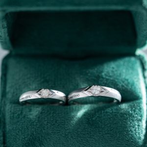Couple Rings Custom Natural Diamonds White Gold 18k (2)