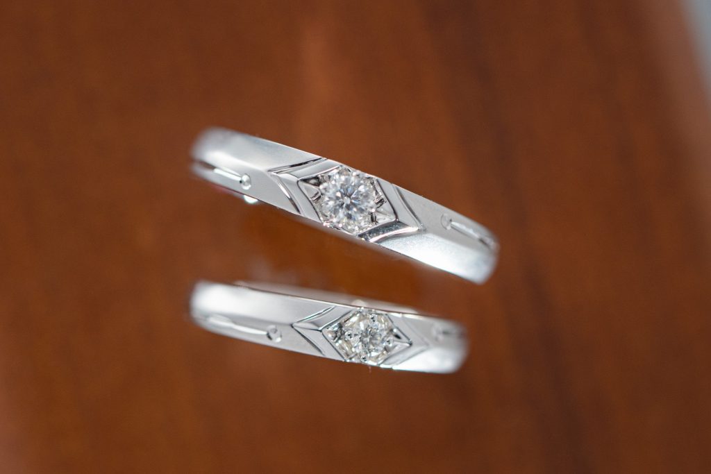 Couple Rings Custom Natural Diamonds White Gold 18k (2)