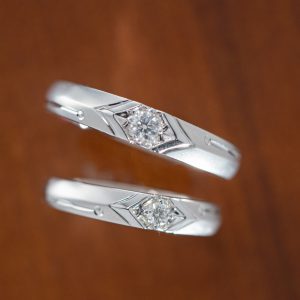 Couple Rings Custom Natural Diamonds White Gold 18k (2)