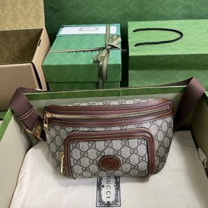 Gucci GG Supreme Canvas Hip Belt Replica Bags Size 22x15x4cm (2)