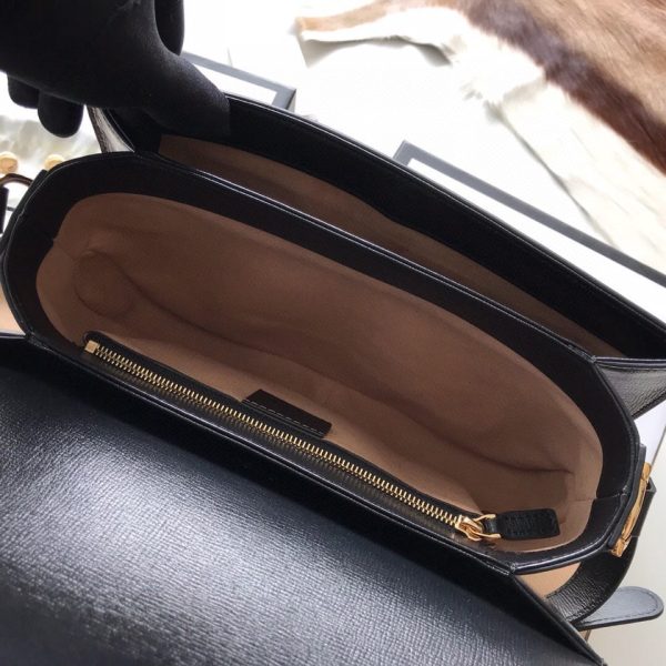 Gucci Horsebit 1955 Mini Black Leather Replica Bags 25cm (2)