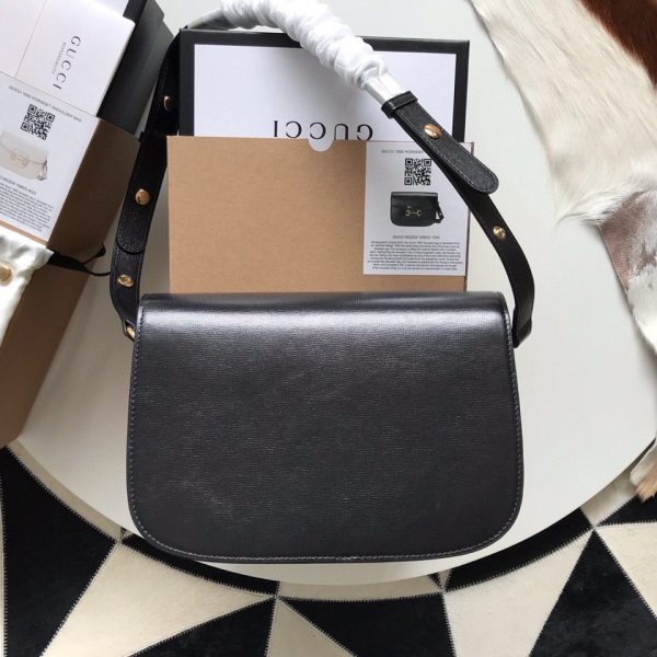 Gucci Horsebit 1955 Mini Black Leather Replica Bags 25cm (2)