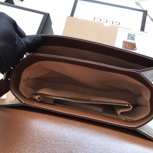 Gucci Horsebit 1955 Mini Replica Bags Brown Leather Size 25cm (2)