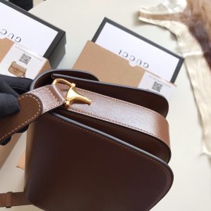 Gucci Horsebit 1955 Mini Replica Bags Brown Leather Size 25cm (2)