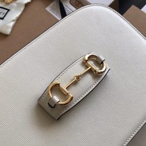 Gucci Horsebit 1955 Mini White Leather Replica Bags 25cm (2)