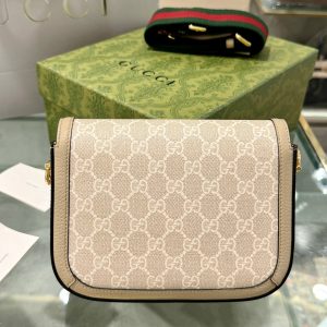 Gucci Horsebit 1955 Shoulder Monogram Replica Bags Size 25x18x8cm (2)