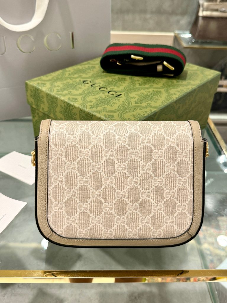 Gucci Horsebit 1955 Shoulder Monogram Replica Bags Size 25x18x8cm (2)