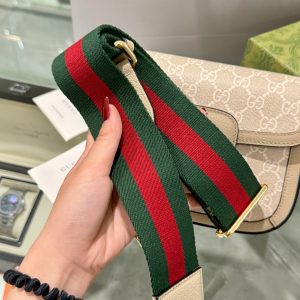 Gucci Horsebit 1955 Shoulder Monogram Replica Bags Size 25x18x8cm (2)