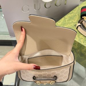 Gucci Horsebit 1955 Shoulder Monogram Replica Bags Size 25x18x8cm (2)