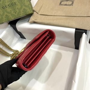 Gucci Marmont Small Shoulder Replica Bags Red Size 20cm (2)