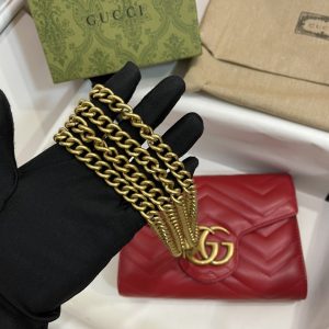 Gucci Marmont Small Shoulder Replica Bags Red Size 20cm (2)