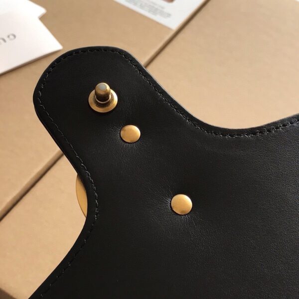 Gucci Marmont Top Handle Black Replica Bags 27cm (2)