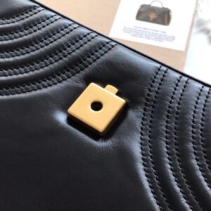 Gucci Marmont Top Handle Black Replica Bags 27cm (2)
