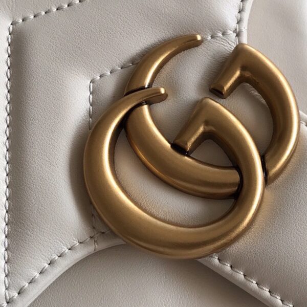 Gucci Marmont Top Handle White Replica Bags 27cm (2)