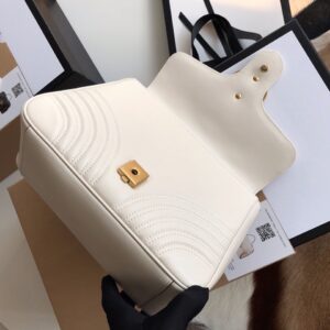 Gucci Marmont Top Handle White Replica Bags 27cm (2)