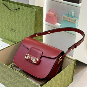 Gucci Replica Bags Horsebit 1955 Leather Red Size 25cm (2)