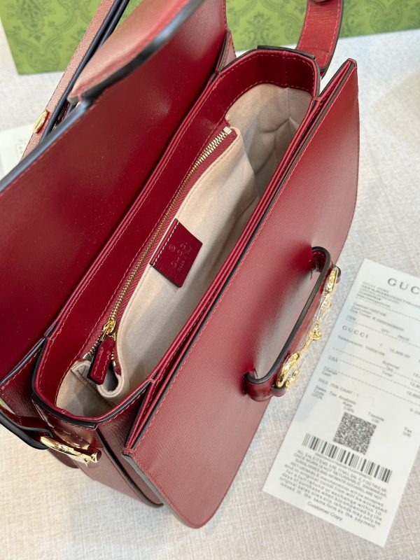 Gucci Replica Bags Horsebit 1955 Leather Red Size 25cm (2)