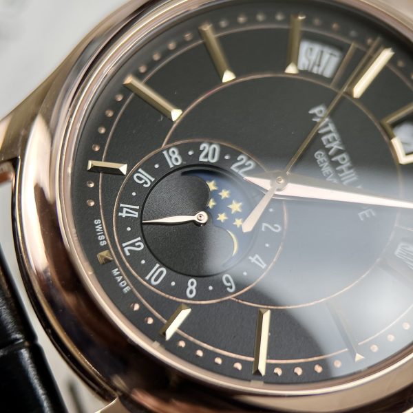 Patek Philippe Complications 5205R 18K Gold Wrapped Black Dial 40mm (9)