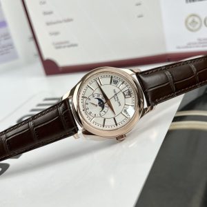 Patek Philippe Complications 5205R Gold Wrapped Brown Leather Strap 40mm (2)