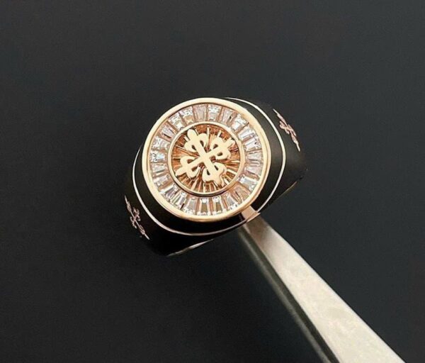 Patek Philippe Ring Custom Rose Gold Diamond 10-14-18K (4)