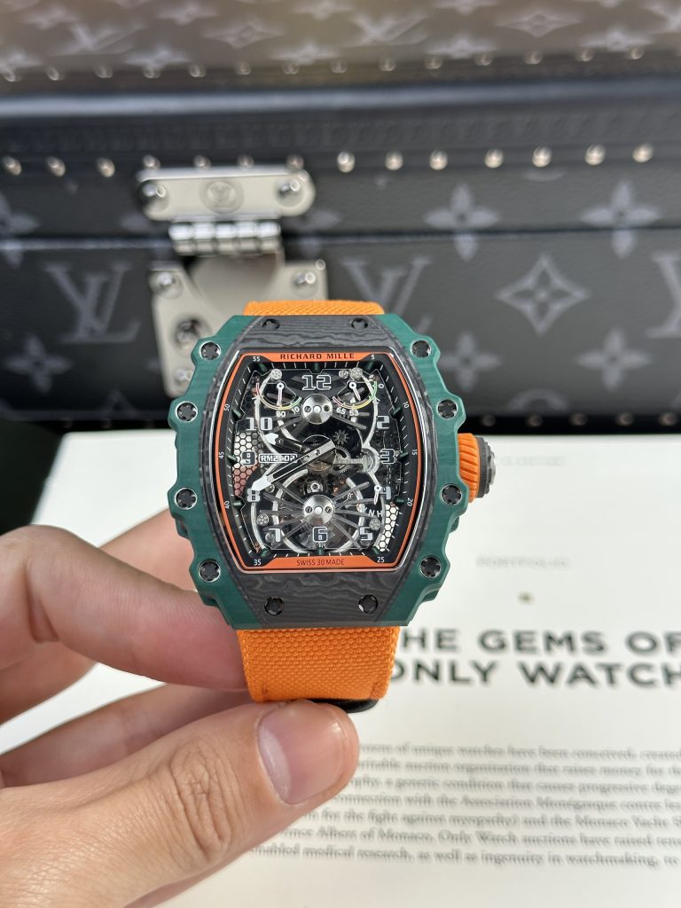 Richard Mille RM21-02 Tourbillon Aerodyne Green TPT Watch RM Factory 43mm (10)