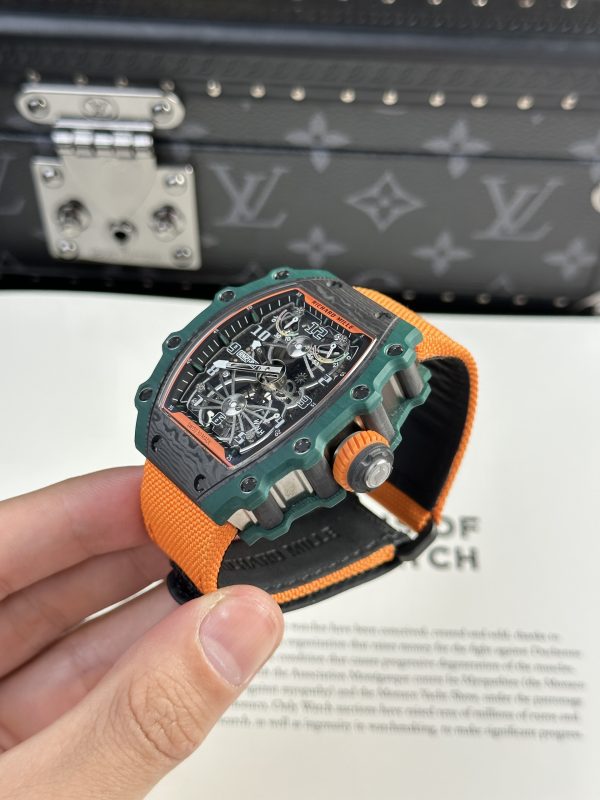 Richard Mille RM21-02 Tourbillon Aerodyne Green TPT Watch RM Factory 43mm (10)