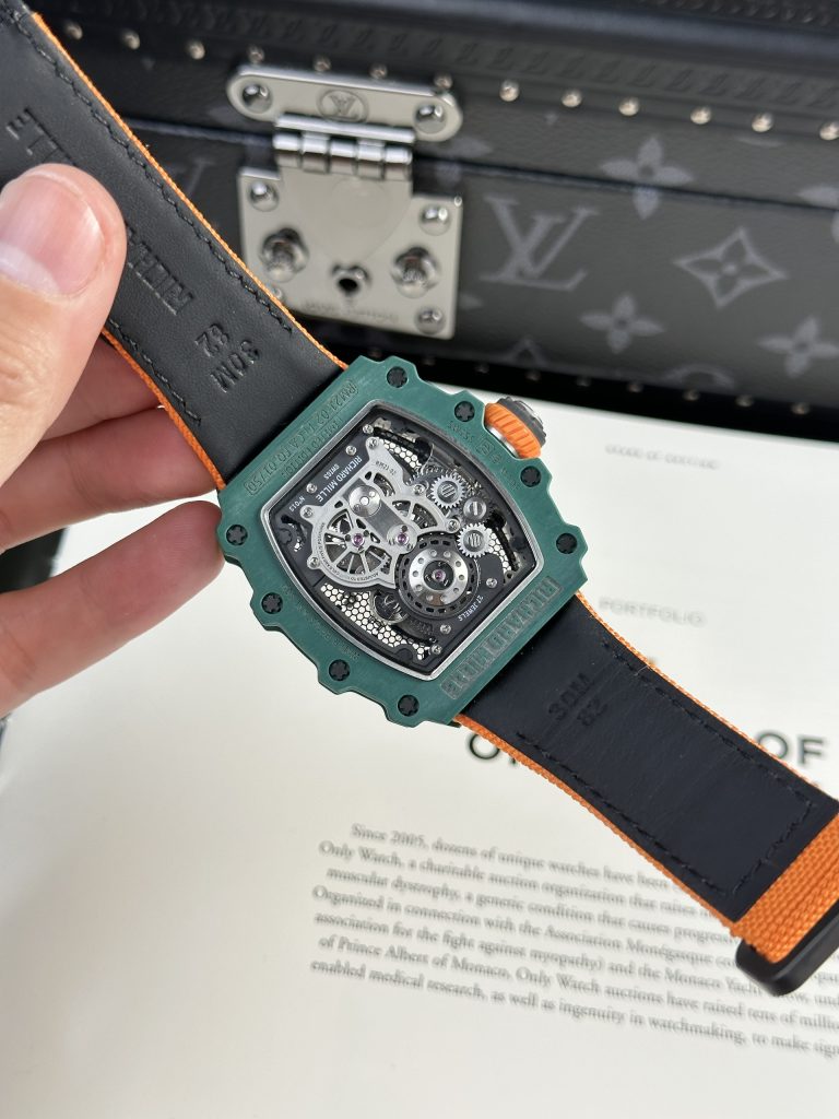 Richard Mille RM21-02 Tourbillon Aerodyne Green TPT Watch RM Factory 43mm (10)