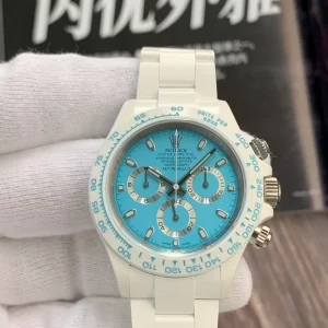 Rolex Cosmograph Daytona AET Ice Blue Dial Ceramic Replica Watch 40mm (3)