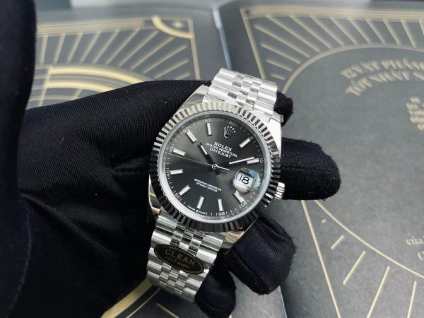 Rolex DateJust 126334 Clone Watch Gray Dial Clean Factory 41mm (1)