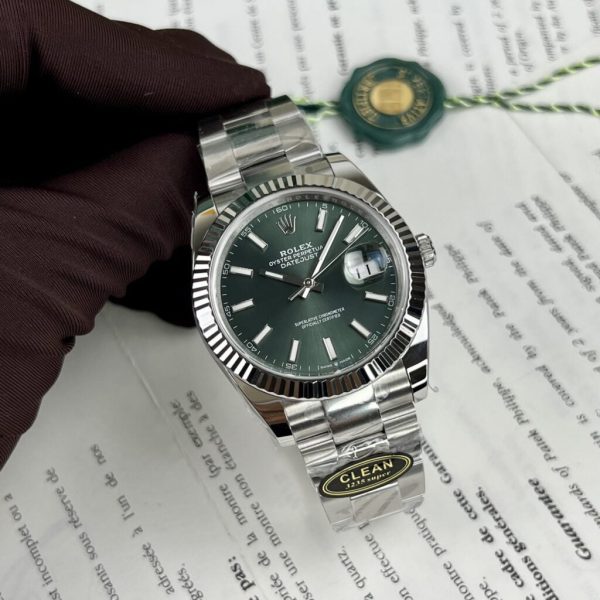 Rolex DateJust 126334 Green Dial Oyster Strap Clean Factory 41mm (9)