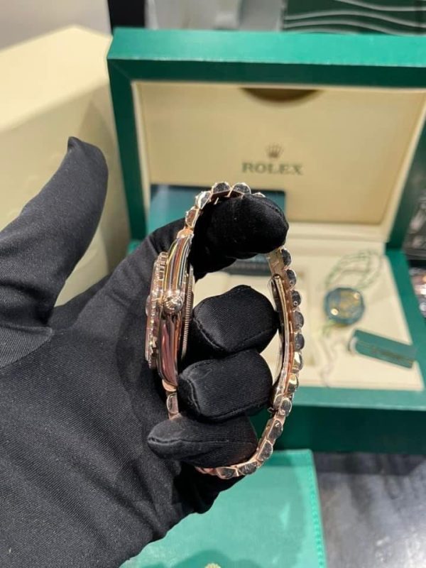 Rolex Day-Date 128345RBR Natural Diamond Solid Gold Watch 36mm (7)