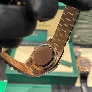 Rolex Day-Date 128345RBR Natural Diamond Solid Gold Watch 36mm (7)