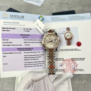 Rolex Replica Watch DateJust Gold Wrapped Fluted Dial GM 41mm (2)