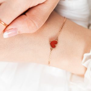 Van Cleef & Arpels Heart Shape Alhambra Bracelet Custom Rose Gold 18k (2)