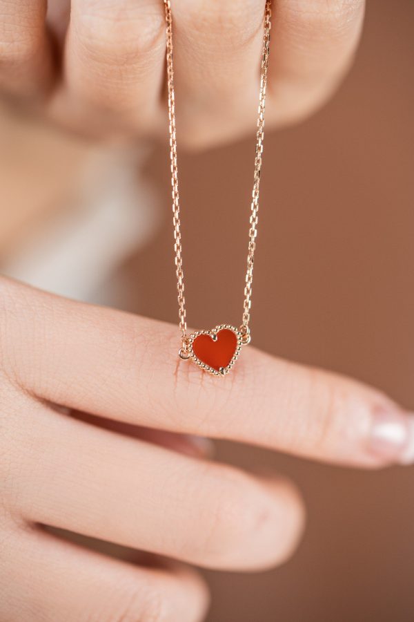 Van Cleef & Arpels Heart Shape Alhambra Bracelet Custom Rose Gold 18k (2)