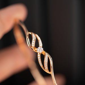 Women’s Bangles Custom Natural Diamond Rose Gold 18k (2)