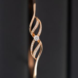 Women’s Bangles Custom Natural Diamond Rose Gold 18k (2)