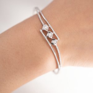 Women’s Bangles Custom Natural Diamond White Gold 18k (8)