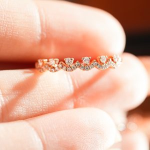 Women’s Ring Natural Custom Diamond Rose Gold 18k (2)