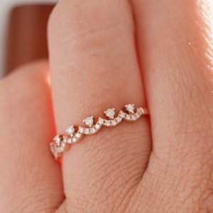 Women’s Ring Natural Custom Diamond Rose Gold 18k (2)